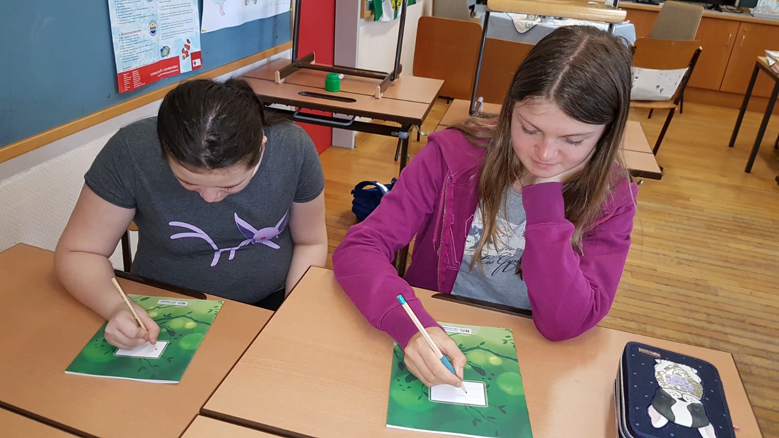Schulklasse mit #AllianzSchulheften